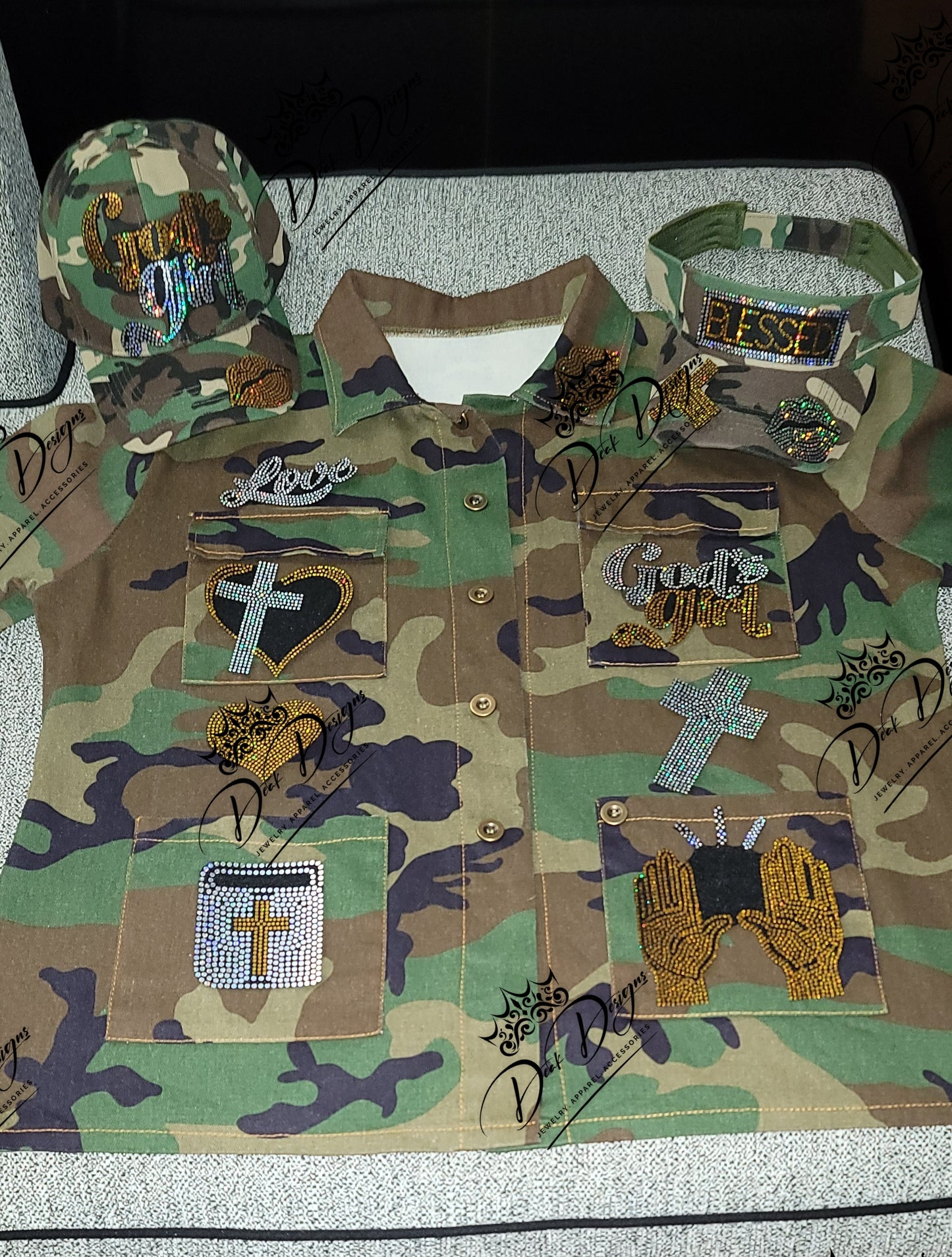 God's Girl Camo Jacket (Silver and Gold)