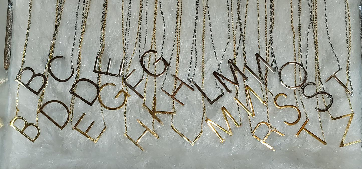 Alphabet Letter Initial Necklace
