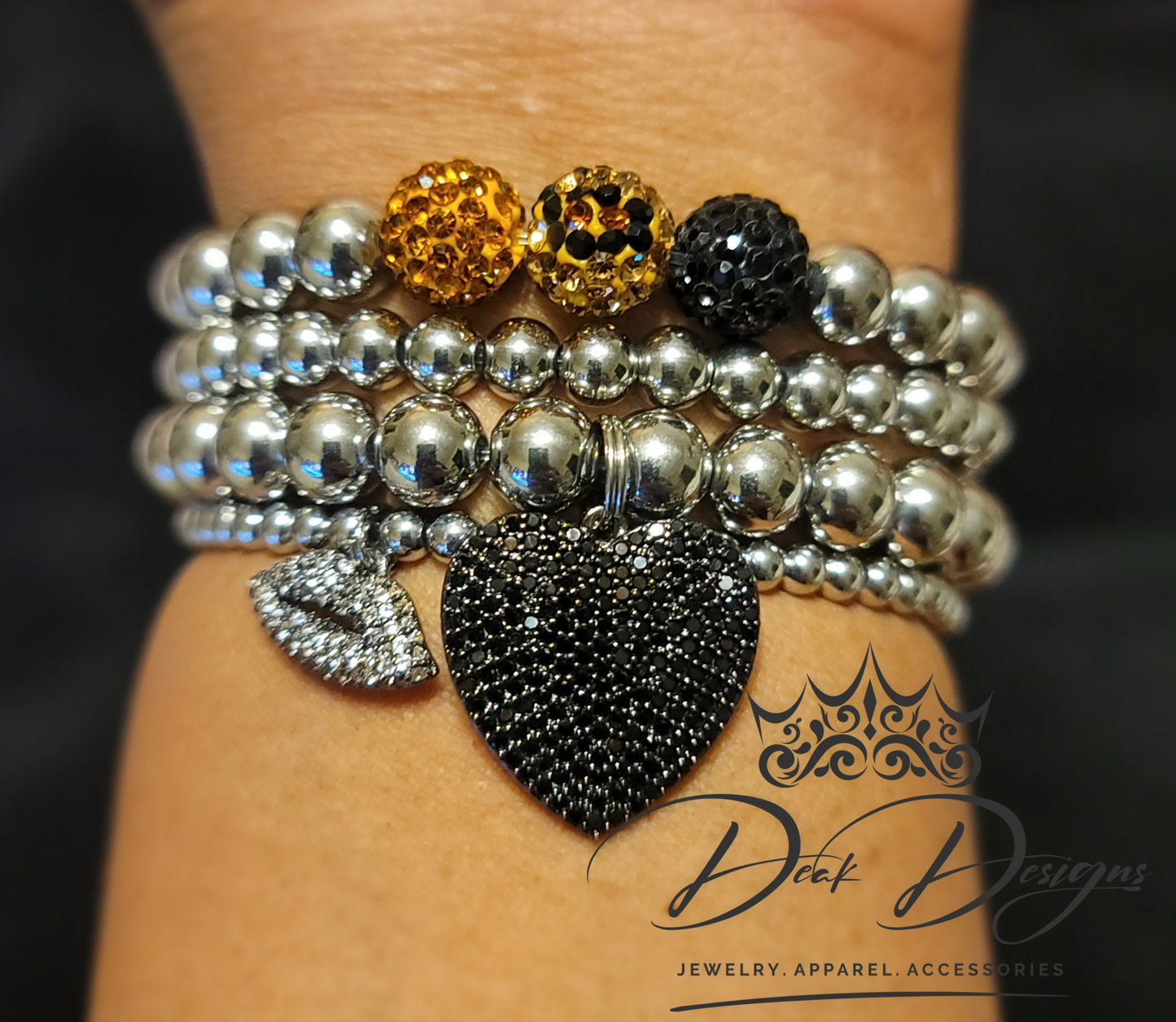 Hugs and Kisses Stack (Black and Orange)