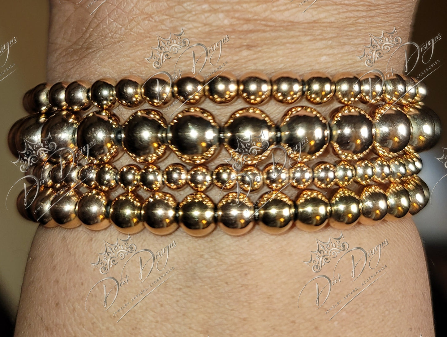Beaded Bracelets (Gold, Silver, Rose Gold)