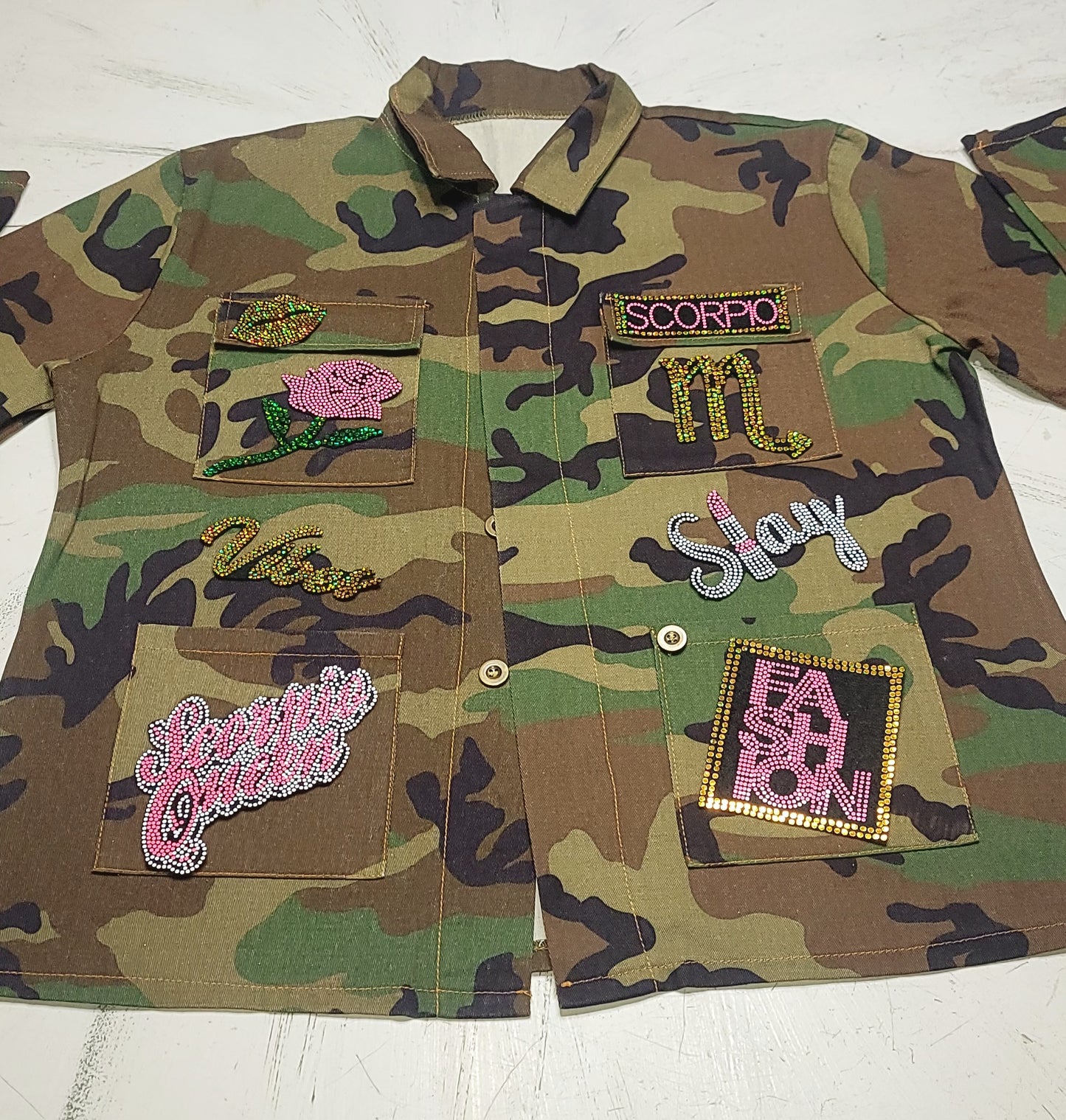 Zodiac Scorpio Queen Camo or Denim Jacket