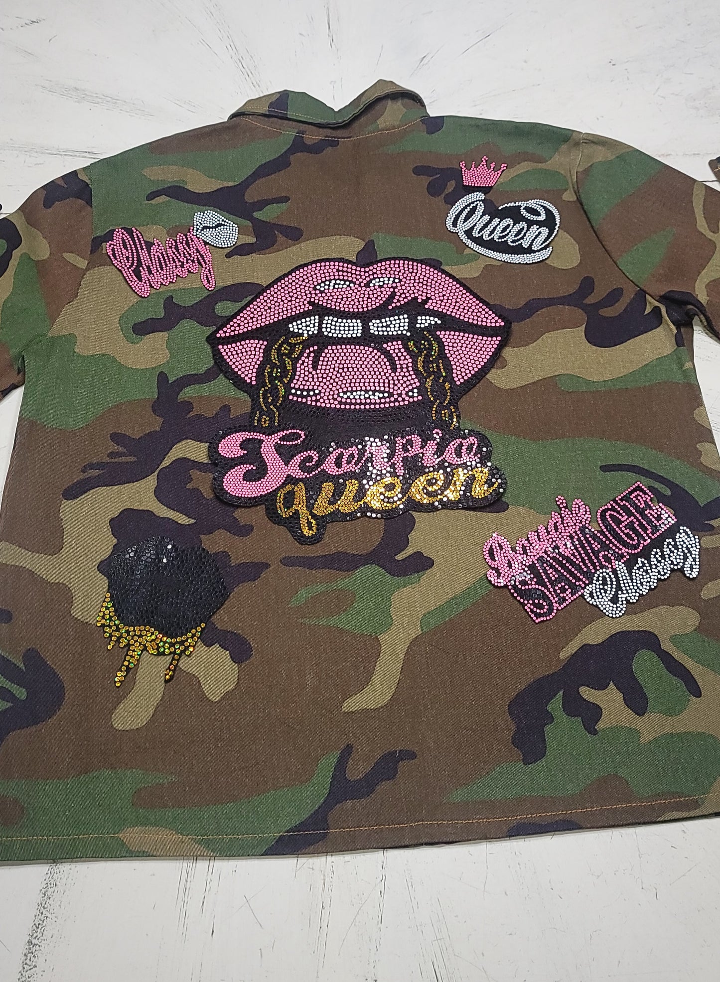 Zodiac Scorpio Queen Camo or Denim Jacket