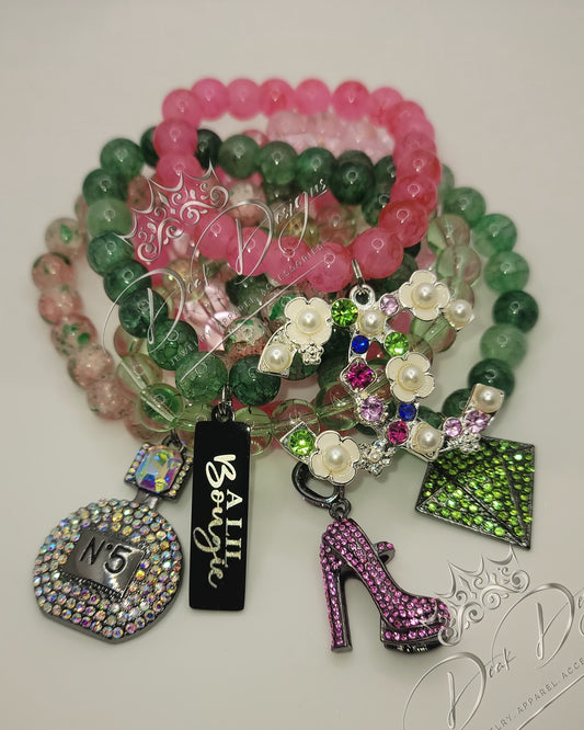 A Lil Bougie Stack (Pink and Green)