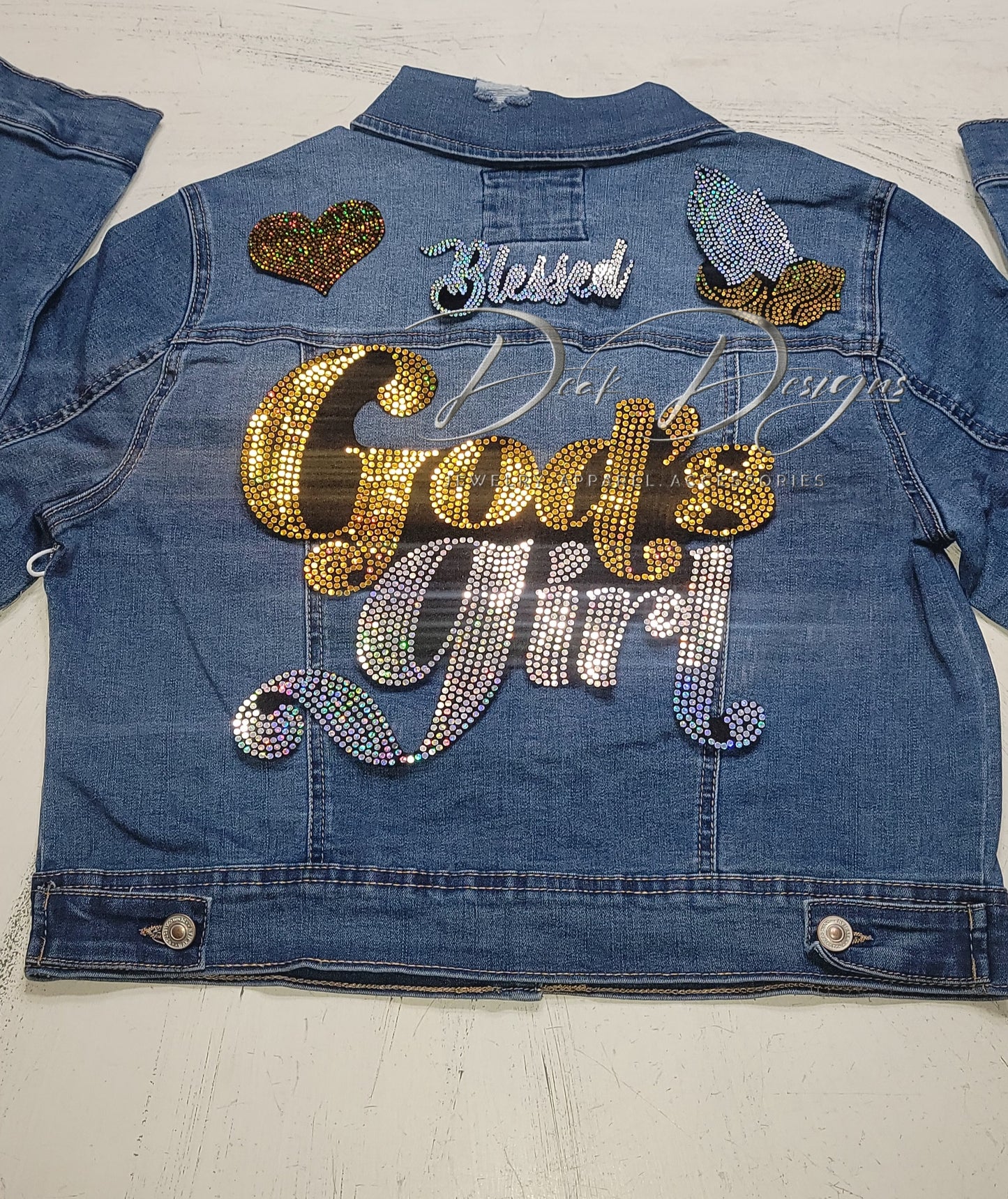 God's Girl Denim Jacket (Silver and Gold)