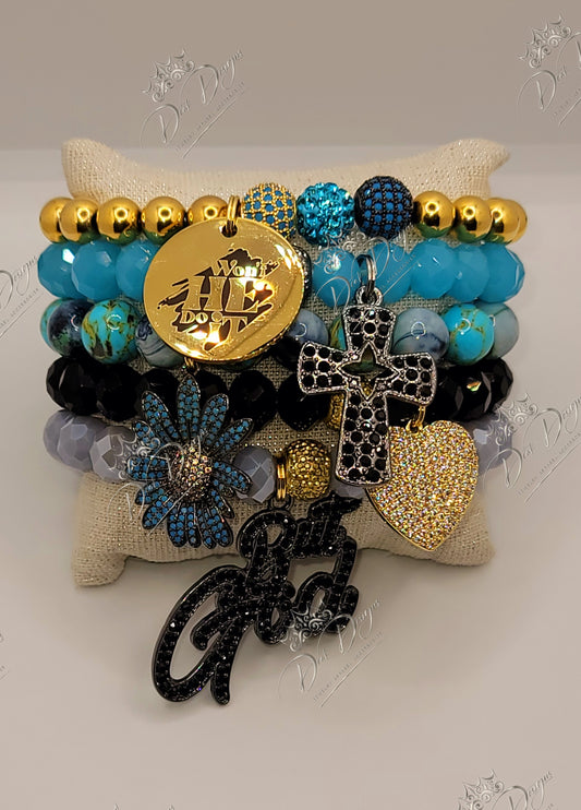 But God Stack (Turquoise and Black)