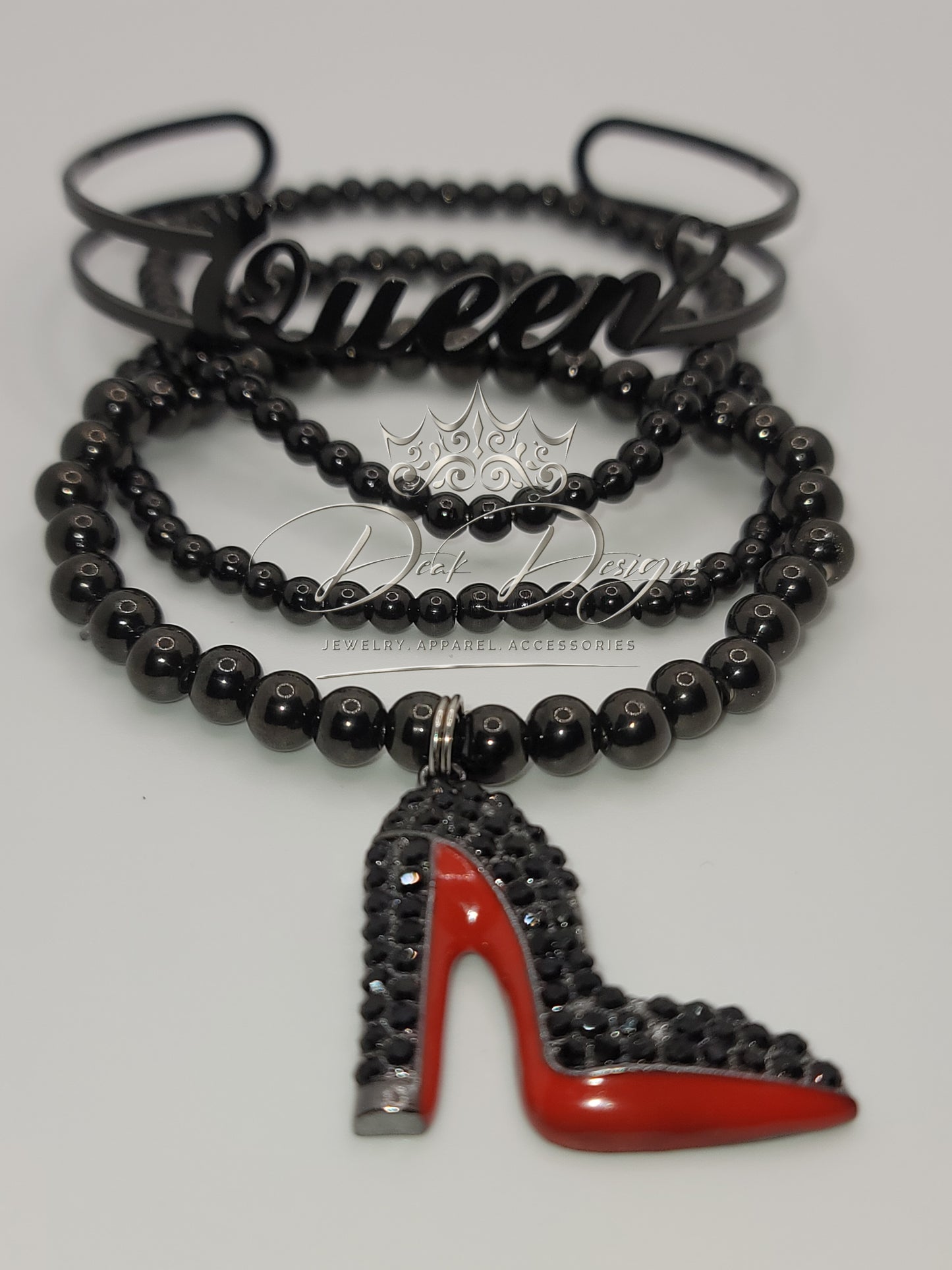 Red Bottom Queen Stack (Black)