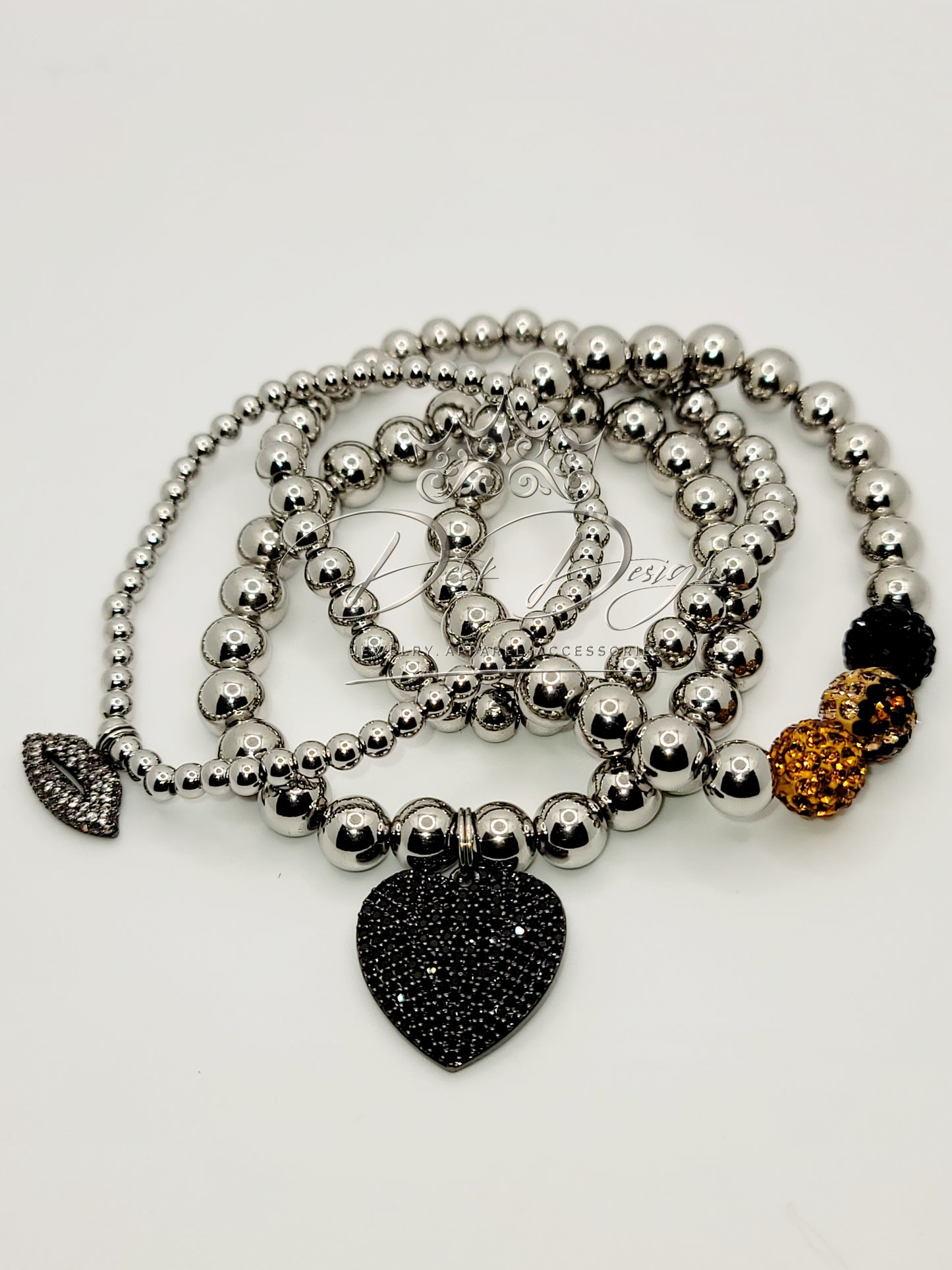 Hugs and Kisses Stack (Black and Orange)